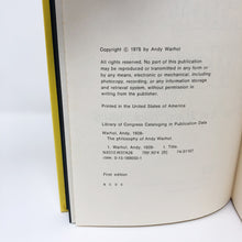 Load image into Gallery viewer, The Philosophy of Andy Warhol (From A to B & Back Again)